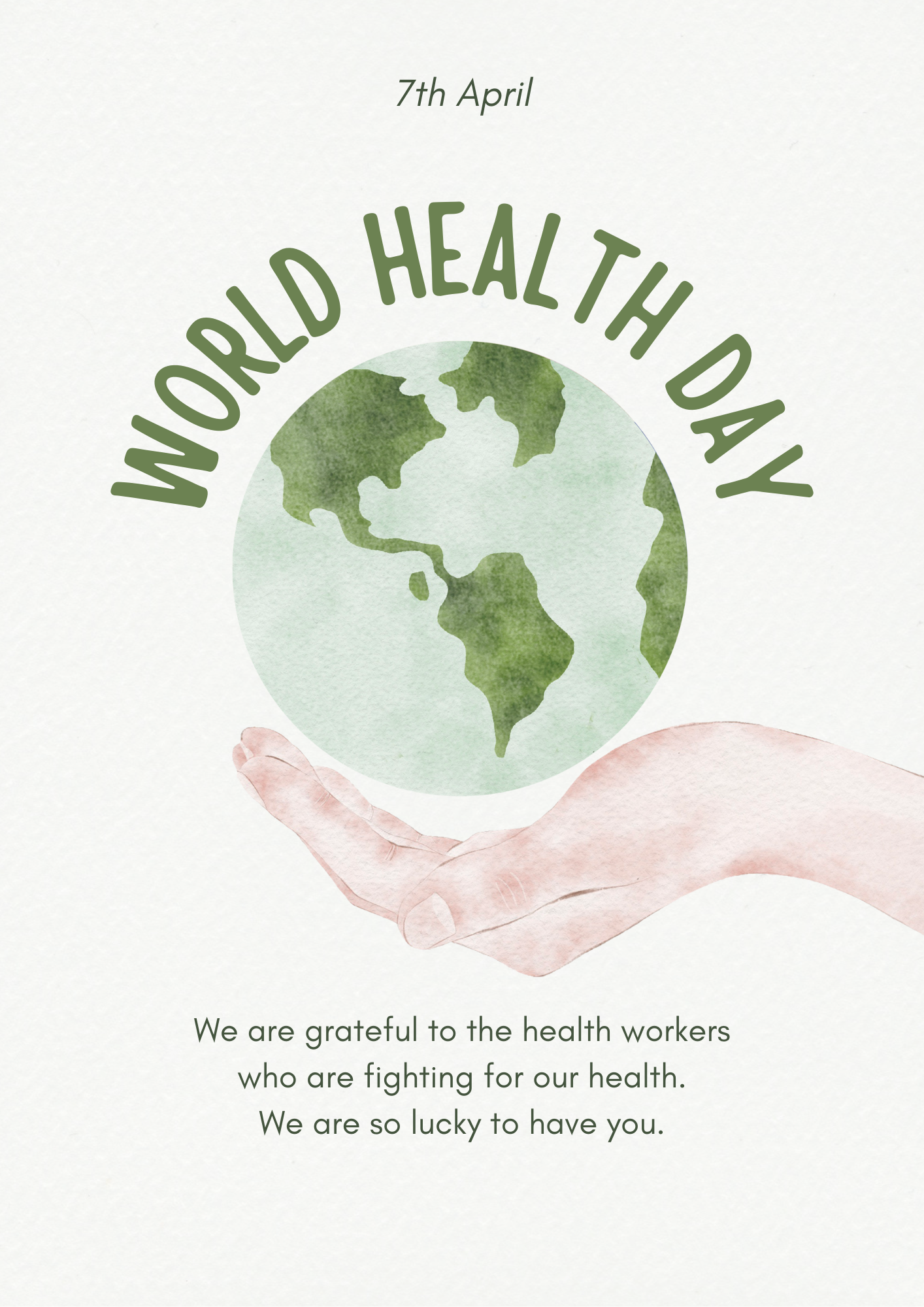 Green Modern 7th April World Health Day Poster